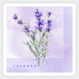 Flor Lavanda Sticker